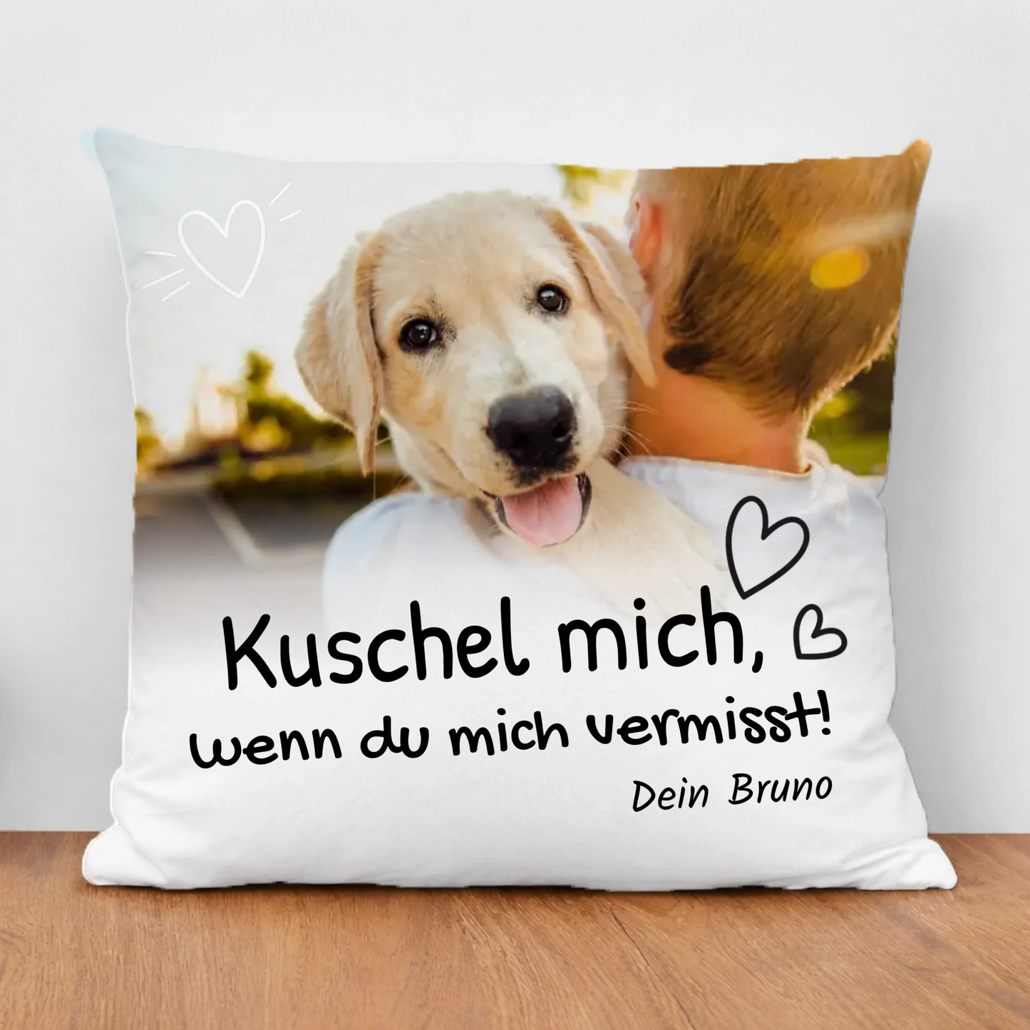 Personalisiertes Kissen - Kuschel mich, wenn du mich vermisst